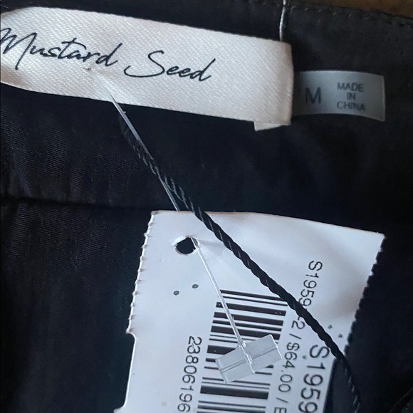 Mustard Seed Black Maxi Dress. Backless with halter tie top. NWT. - Picture 2 of 6